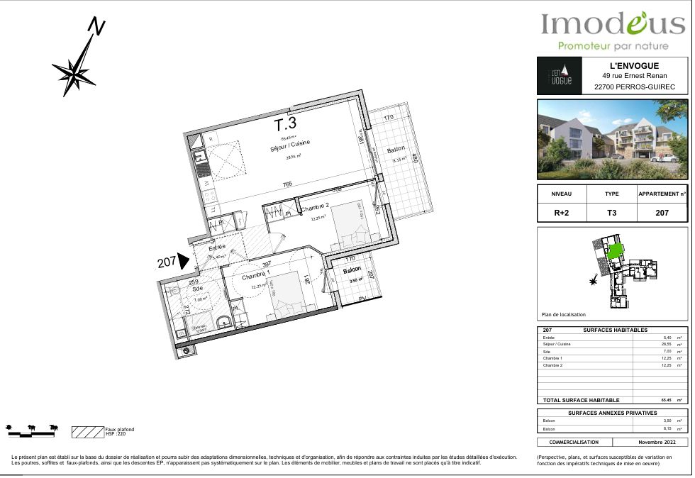 PERROS-GUIREC Dernières opportunités 6 Appartements 3T3 et 3T4 3