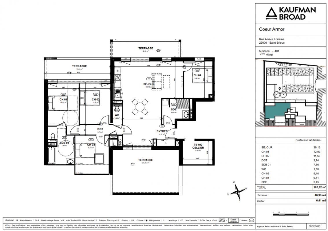 SAINT-BRIEUC Très bel Appartement à Saint Brieuc 105.80 m2 4