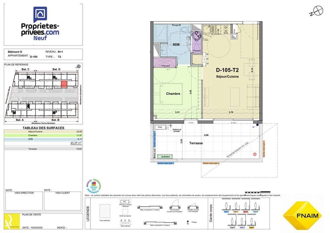 NARBONNE T2 lumineux de 40,29 m² avec grande terrasse et parking 2