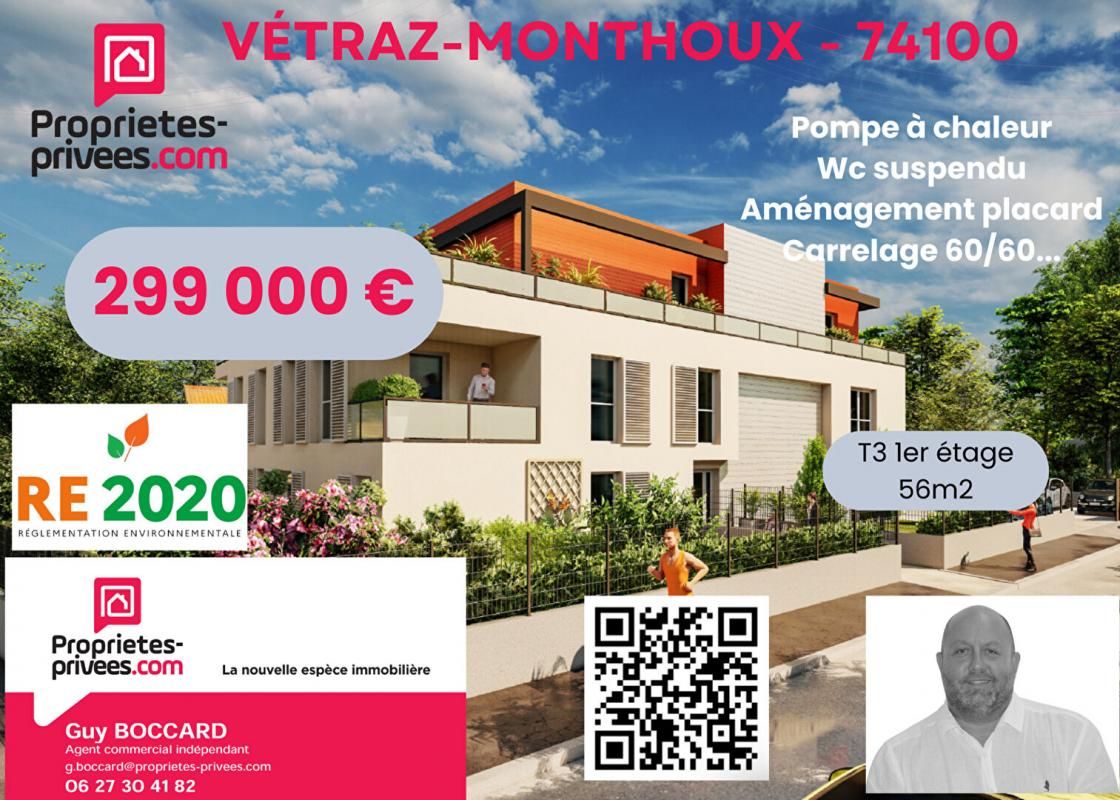 Appartement Vetraz Monthoux 3 pièce(s) 65.94 m2
