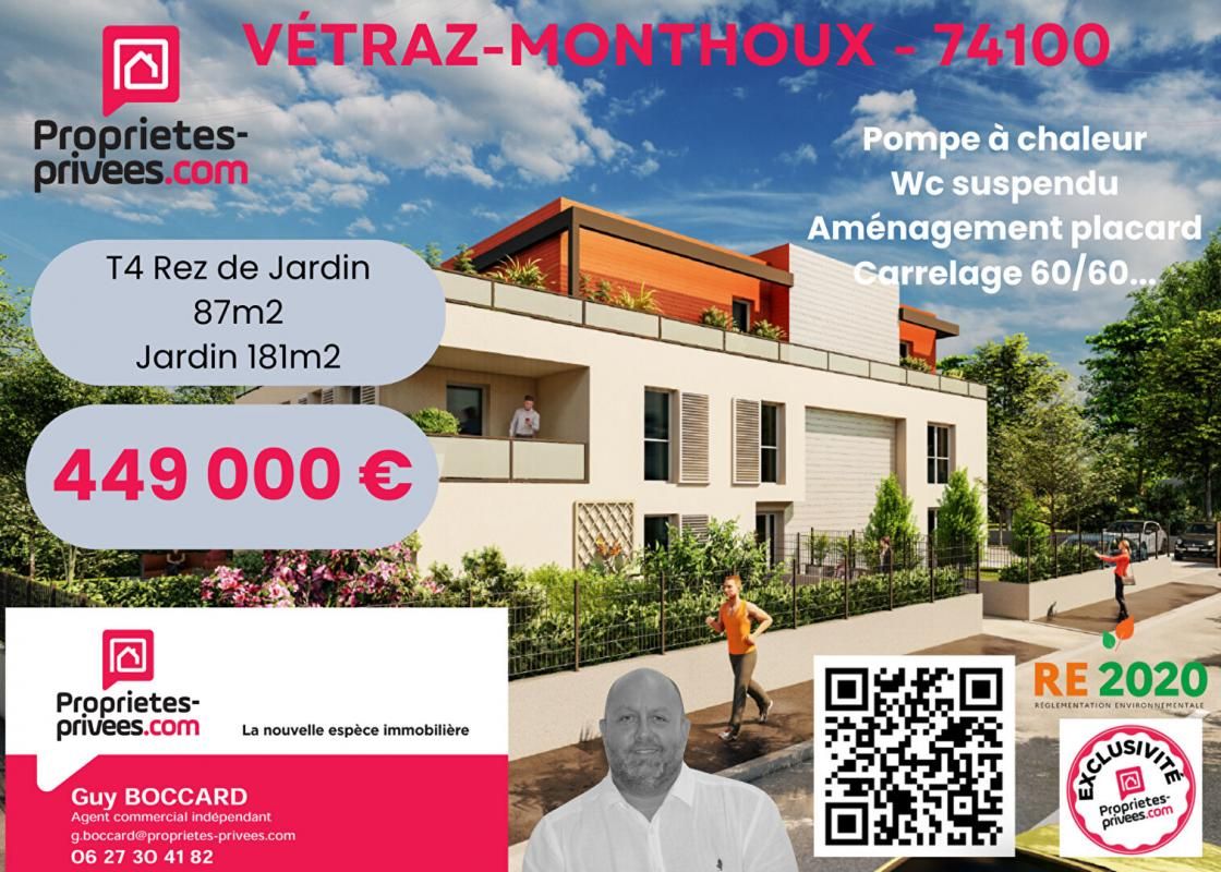 VETRAZ-MONTHOUX Appartement Vetraz Monthoux 4 pièce(s) 87.23 m2 + Jardin + Terrasse 1