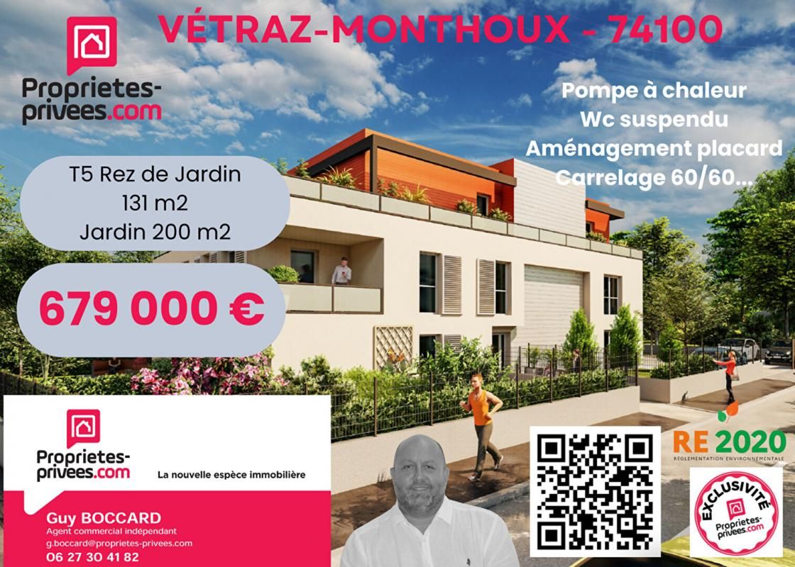 Appartement Vetraz Monthoux 5 pièce(s) 131 m2 + Terrasse + Jardin