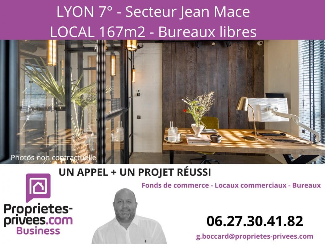 LYON-7E-ARRONDISSEMENT 69007 LYON - MURS COMMERCIAUX LIBRES 167 m², 2 ESPACES 1