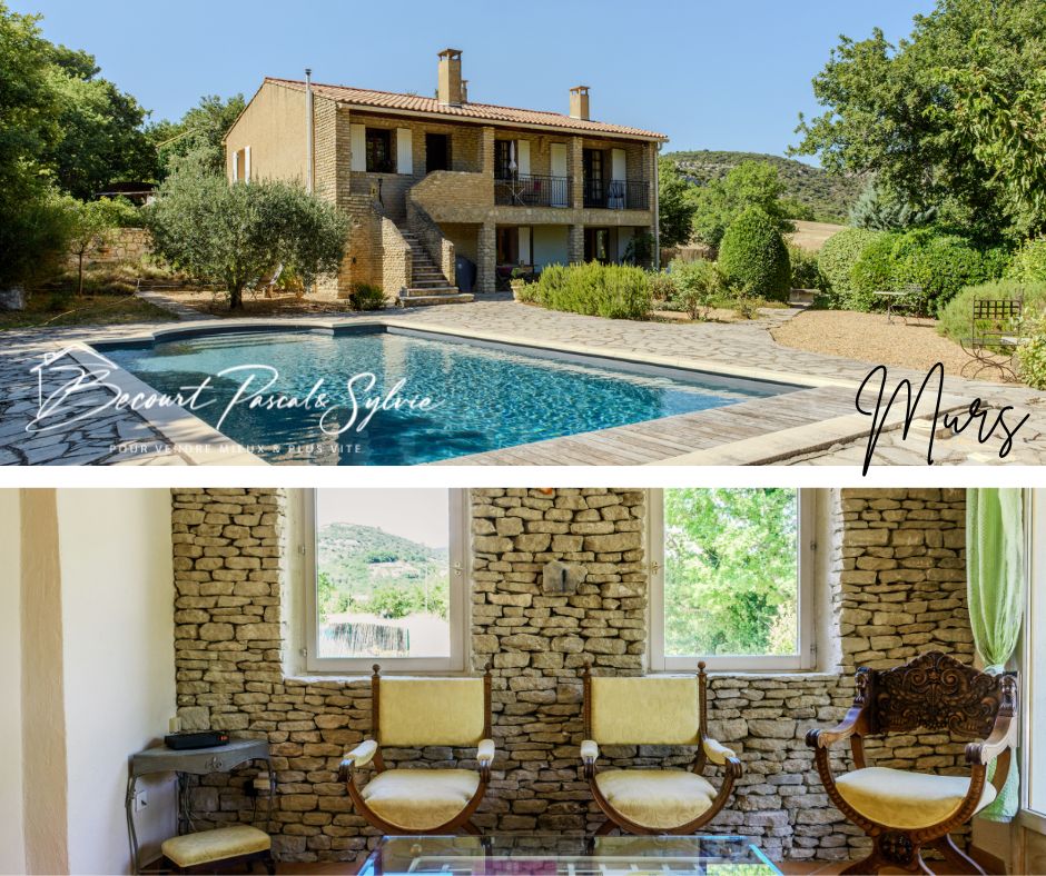 MURS Maison en pierres de 177 m2 sur 1200 m2 avec piscine 1