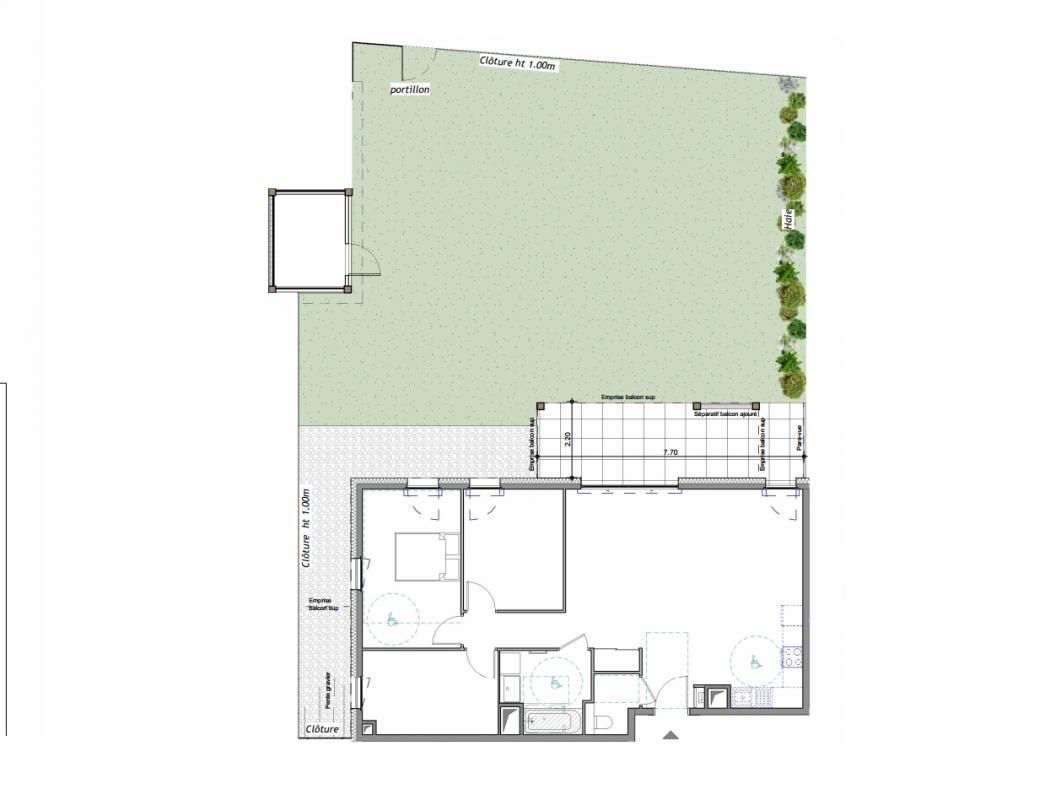 EVIAN-LES-BAINS EXCLUSIVITE EVIAN T4 82 m², jardin avec terrasse, cellier, garage et stationnement (74500) 3