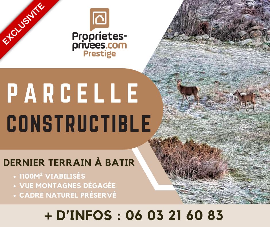 Terrain viabilisé avec autorisation de construire à La Llagonne