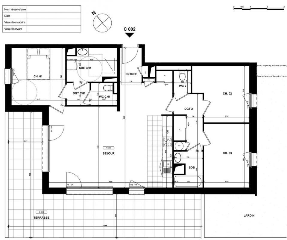 LANNION Vente T4 lumineux avec double terrasse , Lannion centre (22300 ) 3