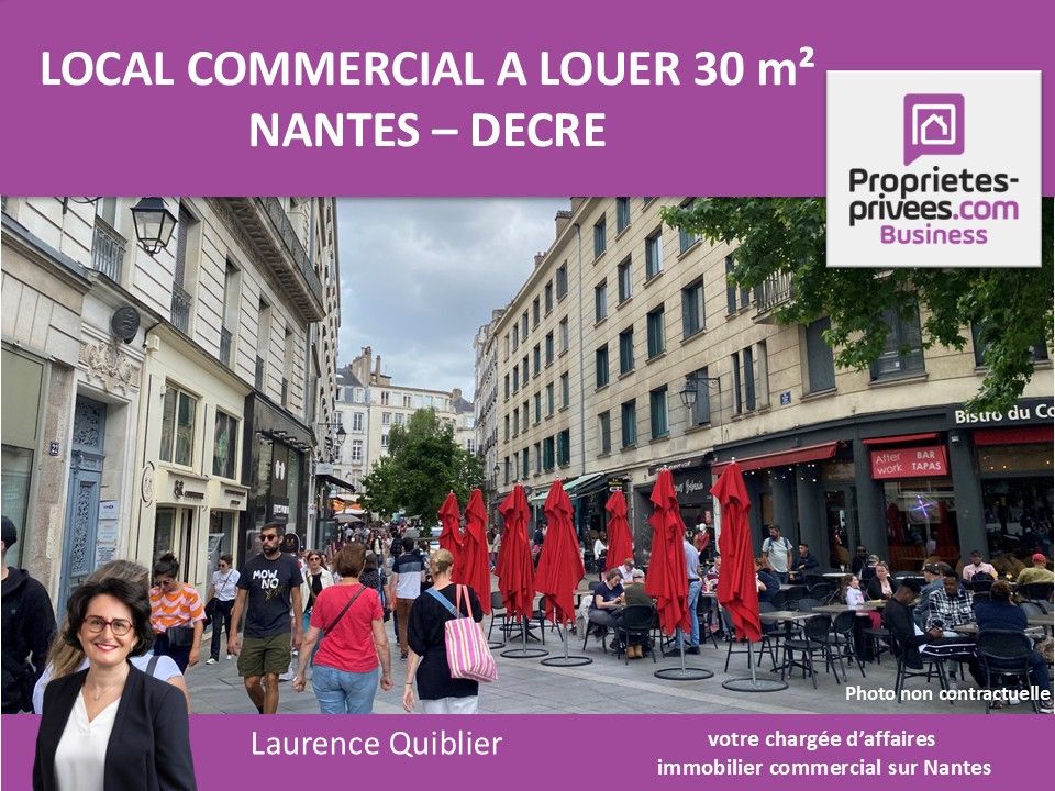NANTES 44000 NANTES -  LOCAL COMMERCIAL A LOUER 30 M² , QUARTIER DECRE 1