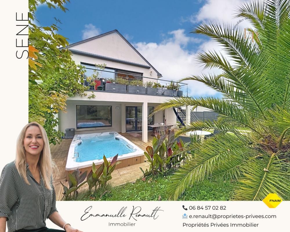 SENE Maison contemporaine d'exception de 172 M² à Séné : 5 chambres, double garage, jardin paysagé de 1180 M², piscine-spa. Emplacement premium et possibilités d'extensions 1