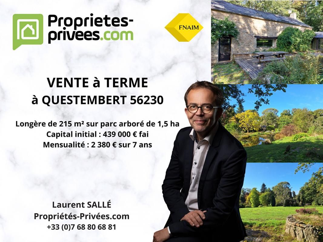LIMERZEL Questembert (56230) - Longère de 215 m² sur parc arboré de 1,5 ha 1