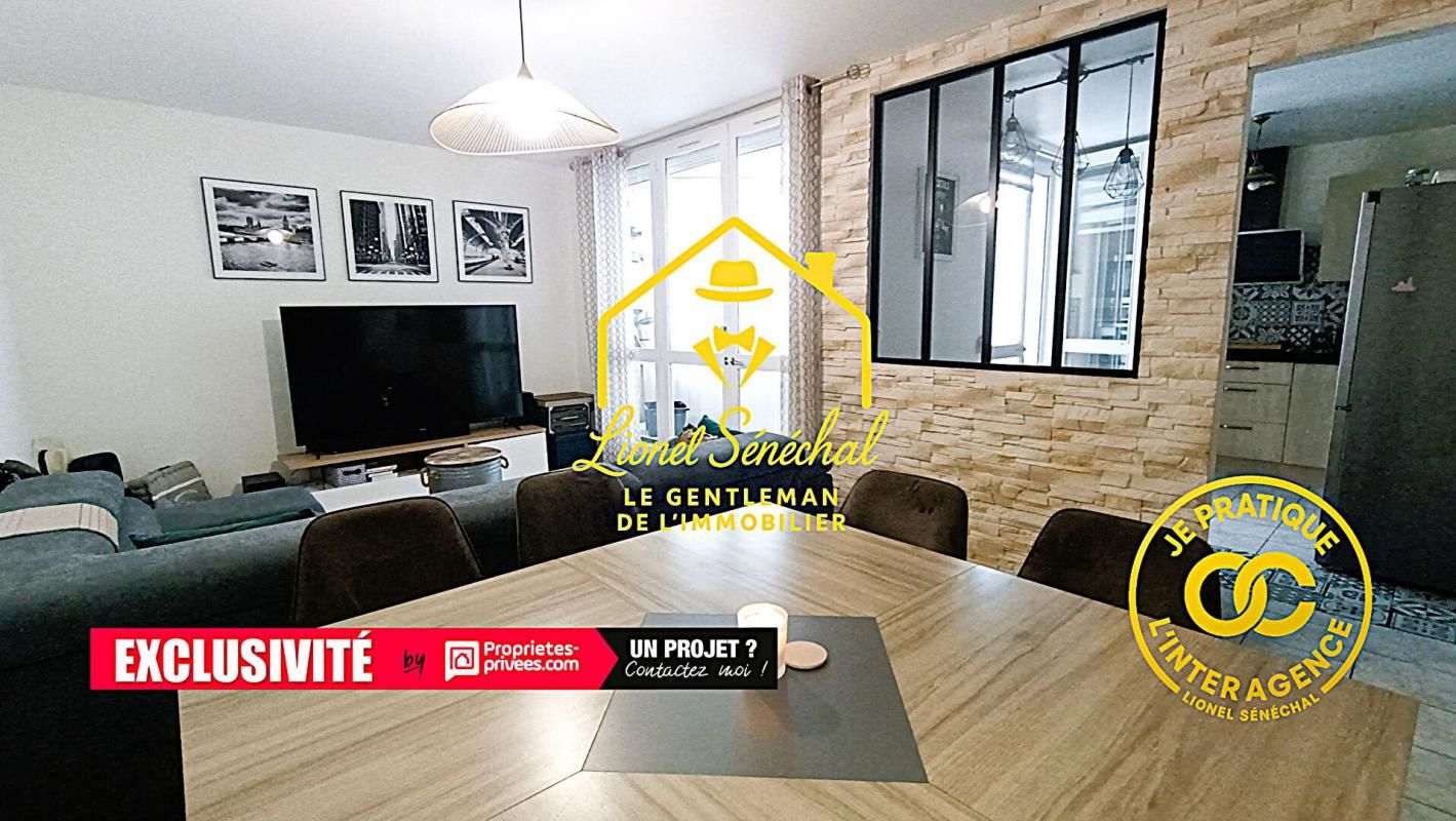 Appartement au RDC avec 2 balcons 4 pièces de 76 m2 secteur Pontlieue avec un accès direct au bord de l' huisne