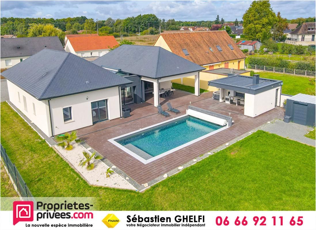 ROMORANTIN-LANTHENAY belle villa de plain-pied avec piscine- 4 chambres dont 1 suite-double garage 1