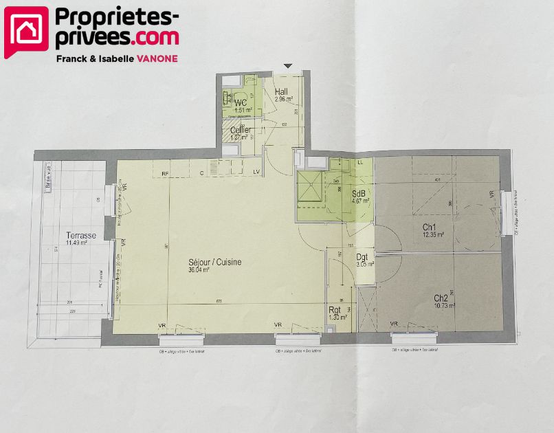 PREMESQUES Appartement T3 récent - 73m² - balcon - place de parking - garage 4