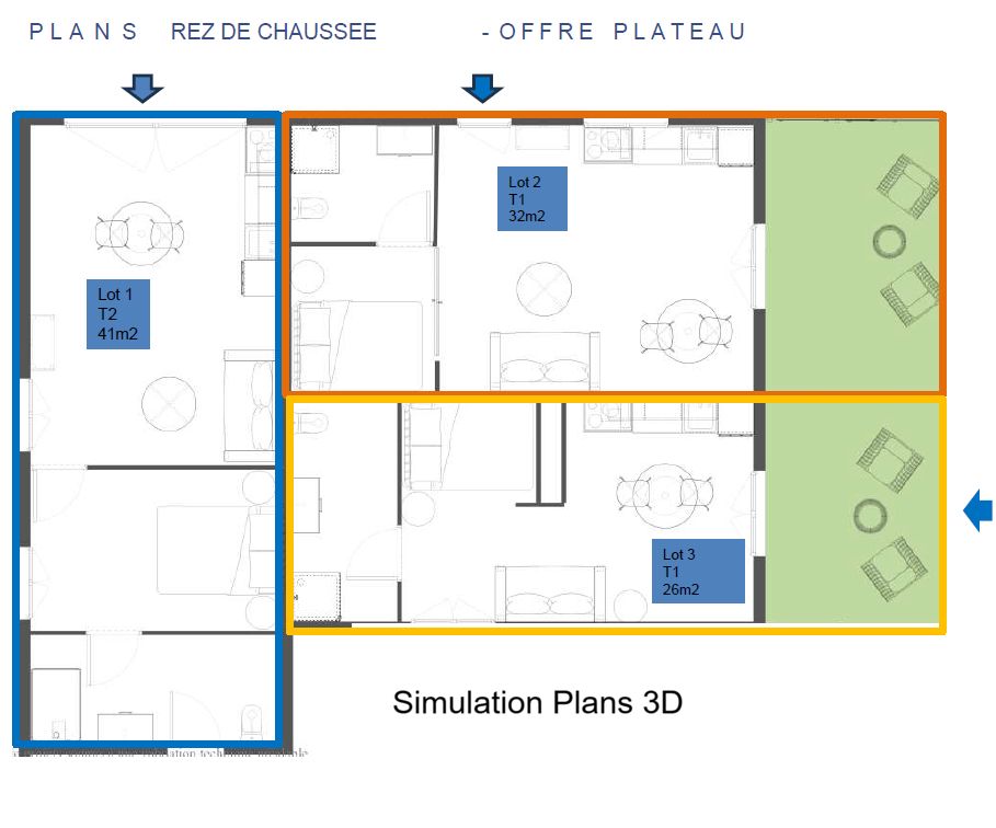 LES HERBIERS A Vendre Les Herbiers centre ville en Exclusivité, Plateau viabilisé de 26 m2 environ à aménager 3