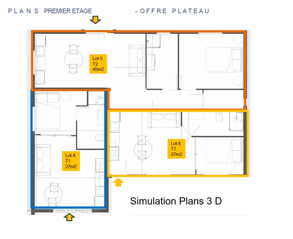 LES HERBIERS A Vendre Les Herbiers centre ville en Exclusivité, Plateau viabilisé de 27 m2 environ à aménager 3