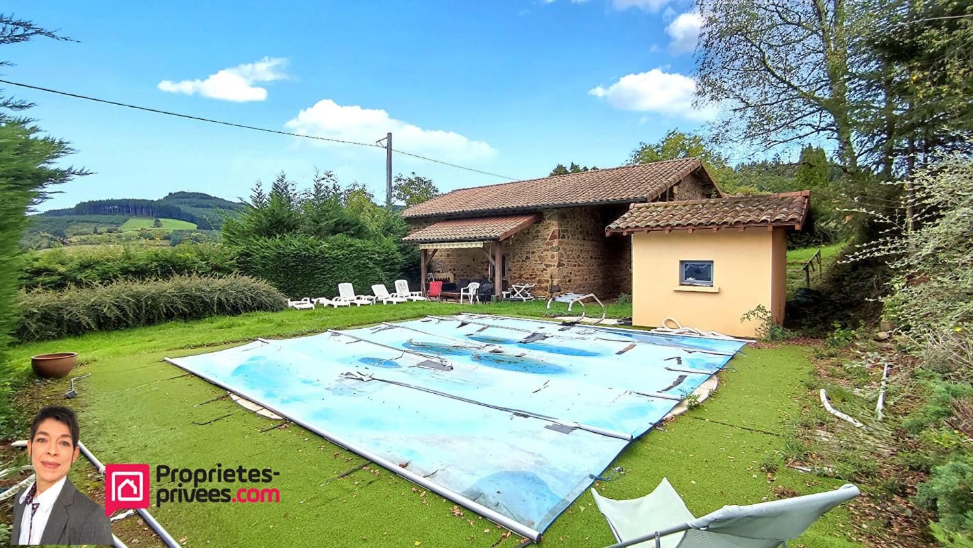 CUBLIZE SAINT VINCENT DE REINS (69240) Maison en pierre 150 m²,  4 chambres, dépendance,  terrain , piscine 3