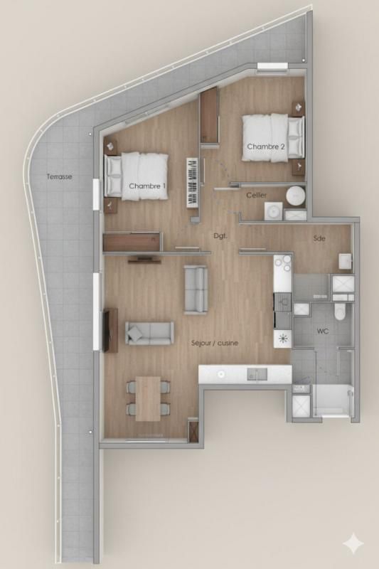 CANET-EN-ROUSSILLON Appartement lumineux avec terrasse de 25 m². Entre mer et centre-ville ! 2