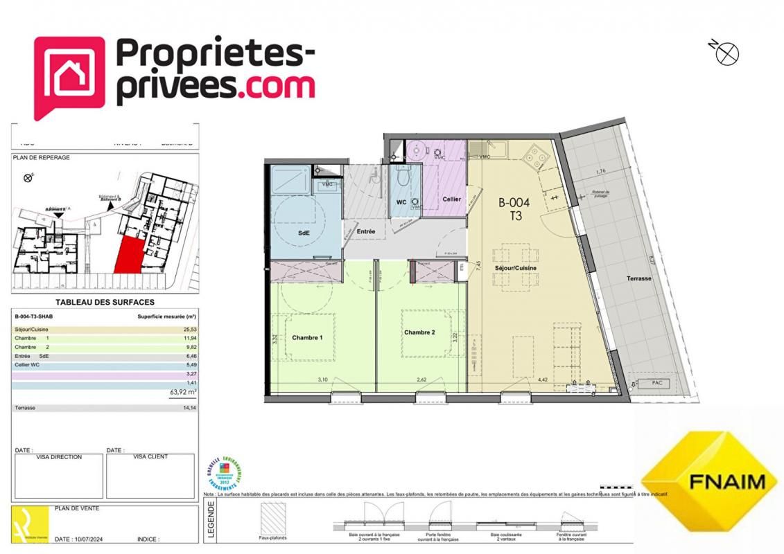 SAINT PIERRE LA MER Appartement Saint Pierre La Mer 3 pièce(s) 64 m2 - VUE MER 2