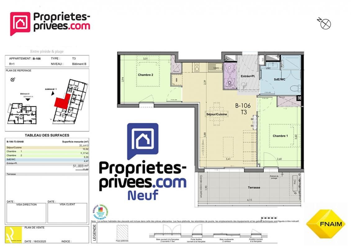 SAINT PIERRE LA MER Appartement Saint Pierre La Mer 3 pièce(s) 51.03 m2 4