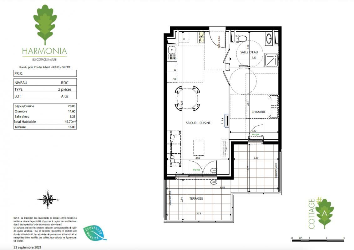 GILETTE Magnifique T2 de 46 m² avec sa terrasse de 16 m², un double stationnement et une cave 2