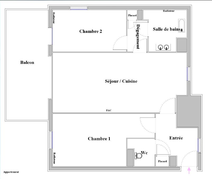 GILETTE Magnifique T3 de 66 m² avec sa terrasse de 14 m², un double stationnement et une cave 3