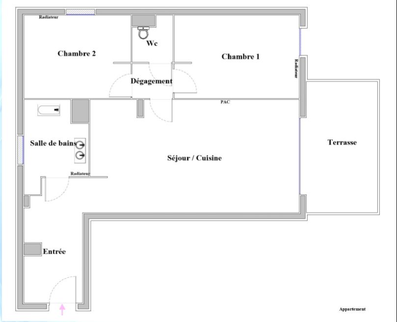 GILETTE Magnifique T3 de 67 m² avec sa terrasse de 10 m², un double stationnement 3