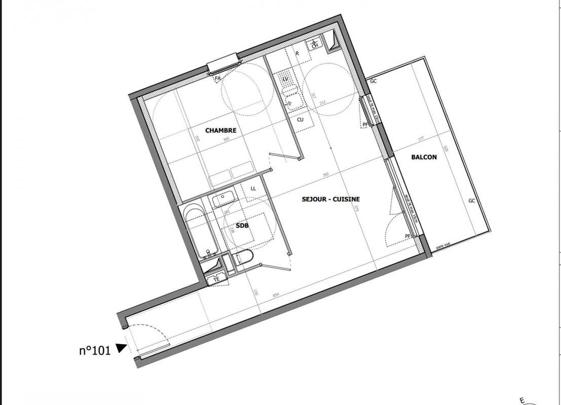 FONTAINES-SUR-SAONE Appartement Fontaines Sur Saone 2 pièce(s) 42.58 m2 3