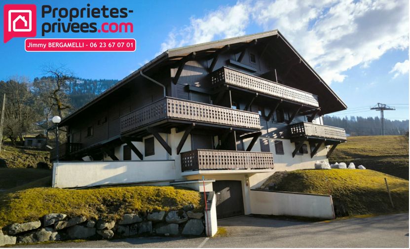 Praz-sur-Arly Appartement T2 skis aux pieds avec vue dégagée sur le Mont Charvin