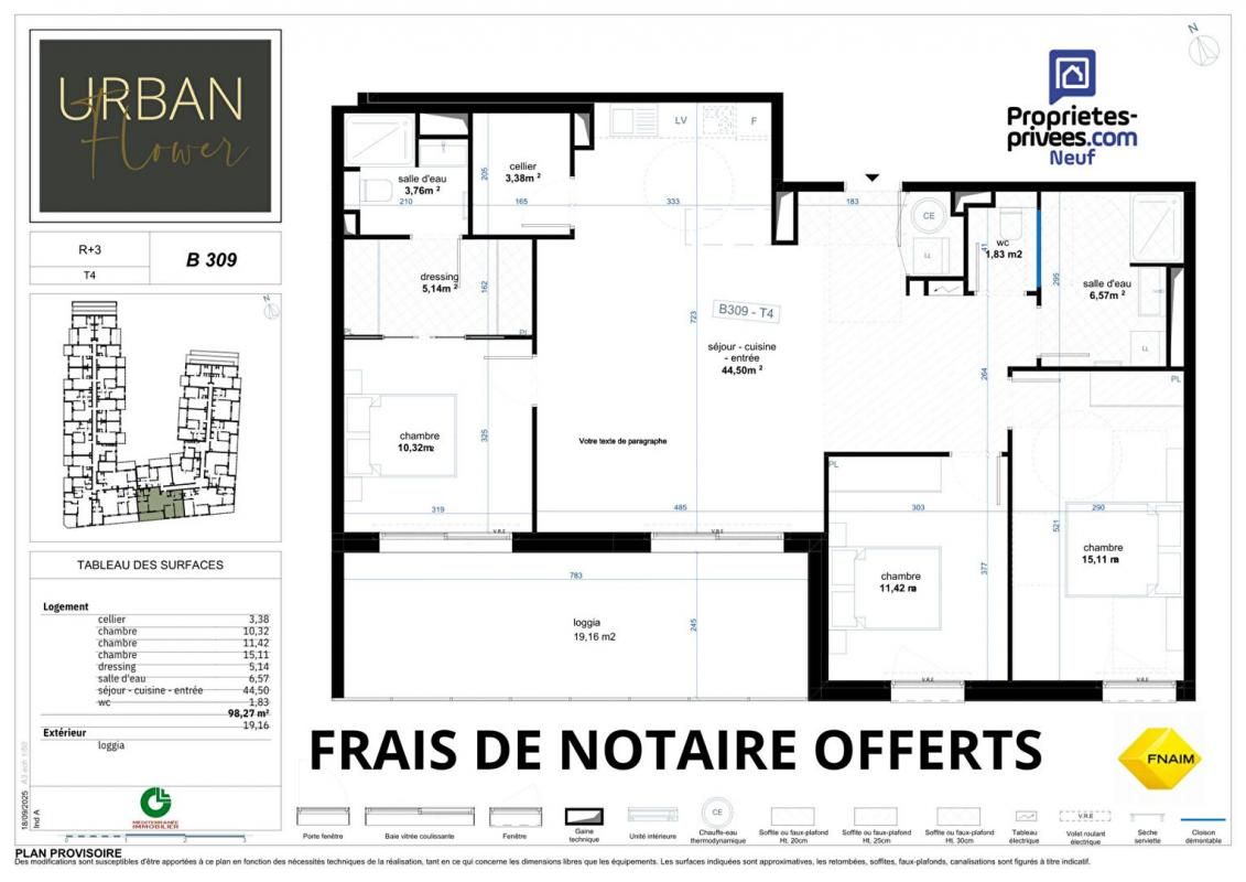 NARBONNE Appartement  4 pièce(s) 98.27 m2 avec Loggia 1