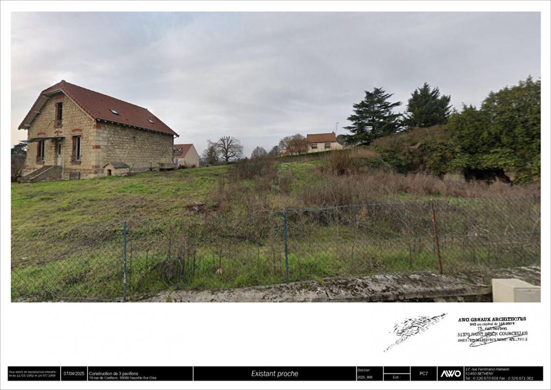Terrain à bâtir de 393 m2 avec Permis de Construire à Neuville-Sur-Oise