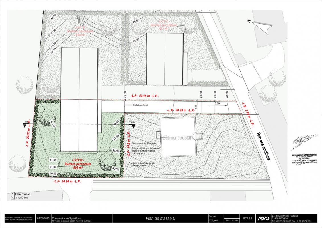 NEUVILLE-SUR-OISE Terrain à bâtir de 588 m2 avec Permis de Construire à Neuville-Sur-Oise 2