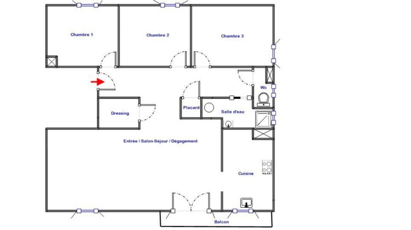 MARSEILLE-8E-ARRONDISSEMENT Marseille (13008) Borely - Exclusivité - T4 meublé + balcon + parking 4