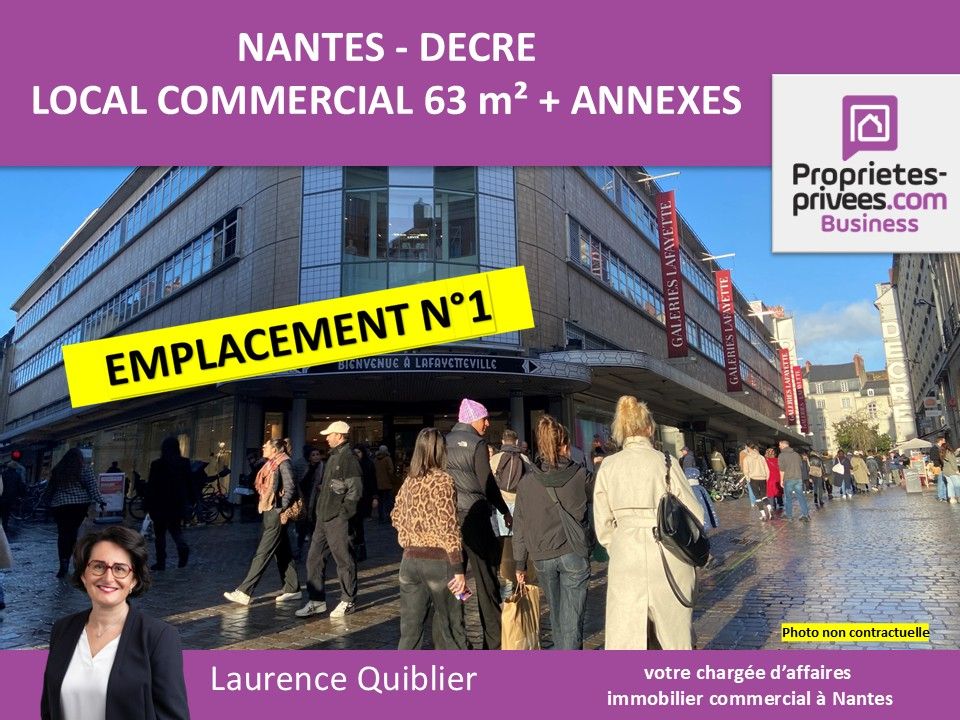 NANTES 44000 NANTES DECRE - BAIL A CEDER, LOCATION LOCAL 63 m² + APPARTEMENT + RESERVE 4