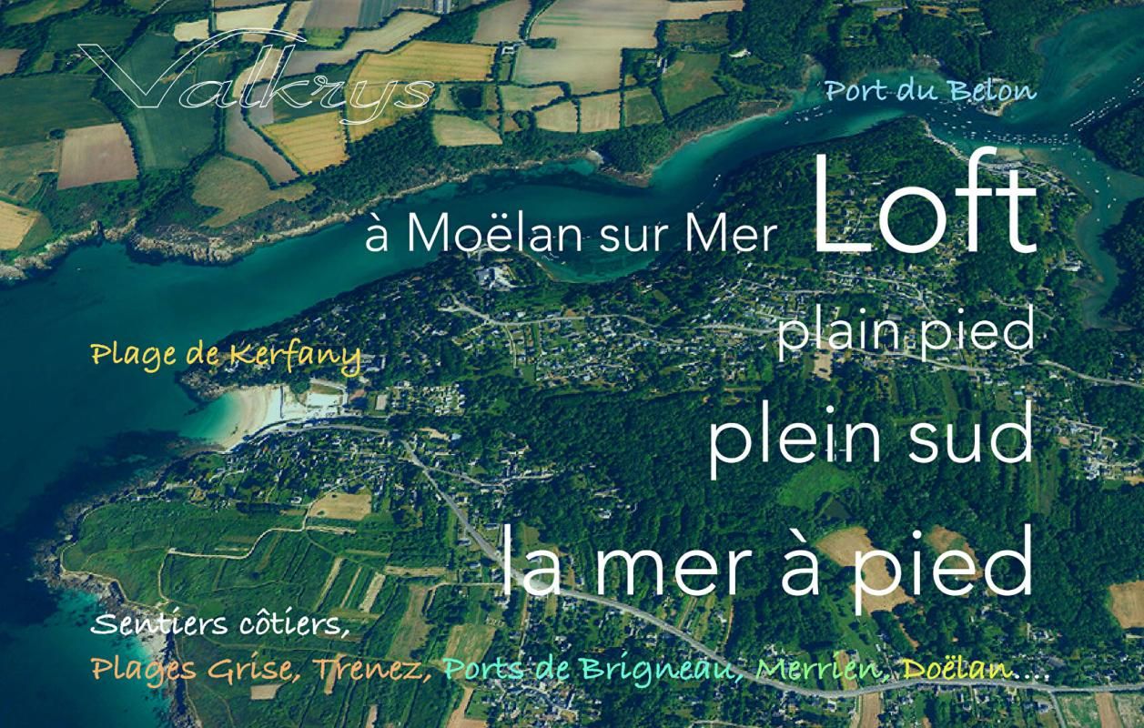 MOELAN-SUR-MER Loft 3 P, 125m2, plain pied, plein sud,  la mer à pied - Moëlan sur Mer 1