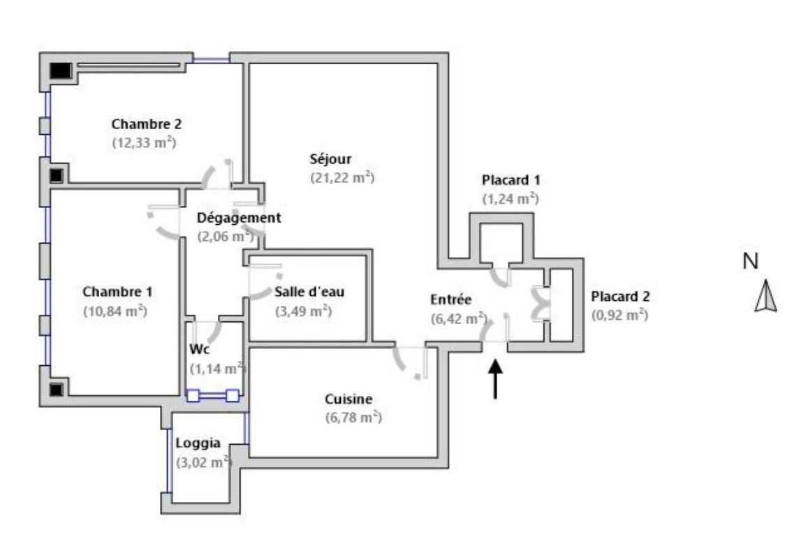 MARSEILLE-7E-ARRONDISSEMENT Marseille (13007) - Appartement 3 pièces meublé 66.44 m2 VUE MER PANORAMIQUE 3