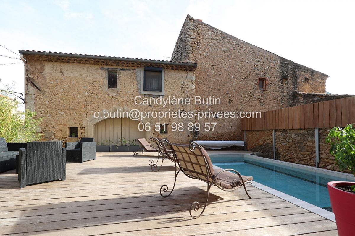 PUISSERGUIER Maison de pierres avec piscine 2