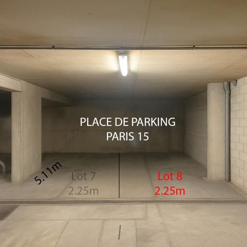 Place de parking - Lot 8 - Rue de l'Abbée Groult - 75015 Paris 15