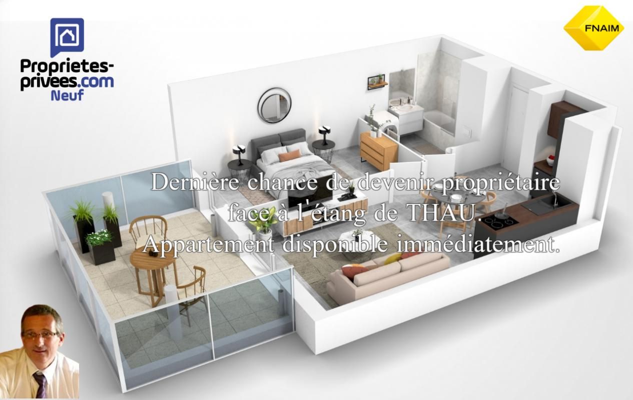 SETE T2 lumineux de plus de 40 m² avec terrasse offrant une belle vue sur le bassin de Thau 4