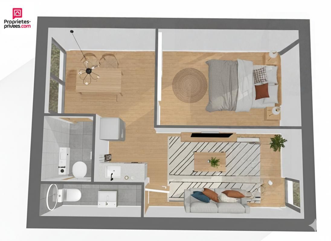 LA TRINITE APPt T2 de 30,5 m² AVEC ACCÈS DIRECT À LA MER ET PARKING PRIVATIF 3