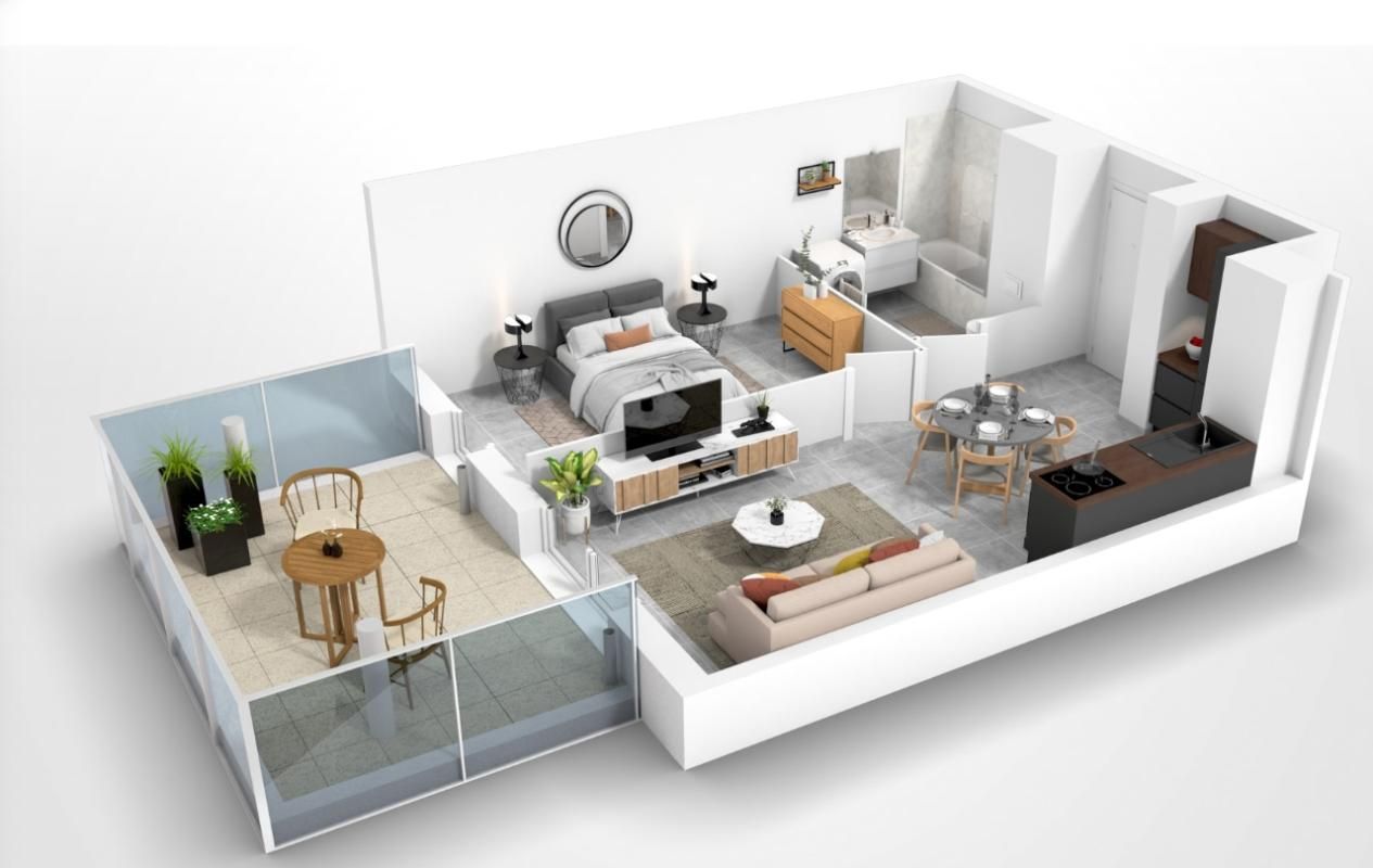 SETE T2 lumineux de plus de 40 m² avec terrasse offrant une vue dégagée sur le bassin de Thau 2