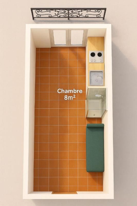 PARIS-11E-ARRONDISSEMENT Chambre / Studio 8.08M2 AVEC BALCON - 20m3 - 75011 PARIS 11 - FAIDHERBE-CHALIGNY / LEDRU-ROLLIN 3