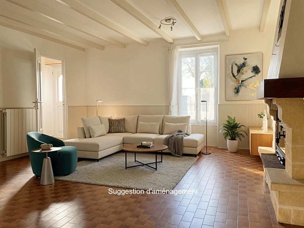 FERRIERES Maison en pierre 126 m2 - 4 chambres- terrain constructible détachable- grand garage 3