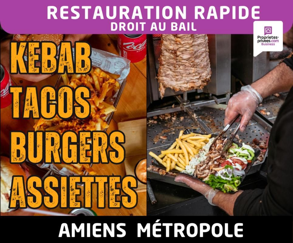AMIENS Amiens Métropole - Droit au bail, Snack, Restauration rapide avec Terrasse 1