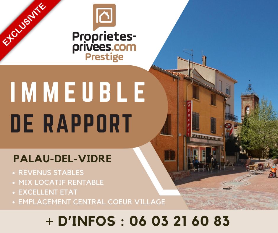 Immeuble de rapport 3 lots - Palau-del-Vidre - 7,5 % brut - Locataires stables