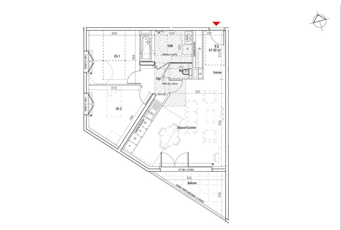 SATHONAY-CAMP Appartement Sathonay Camp 3 pièce(s) 67m2 3