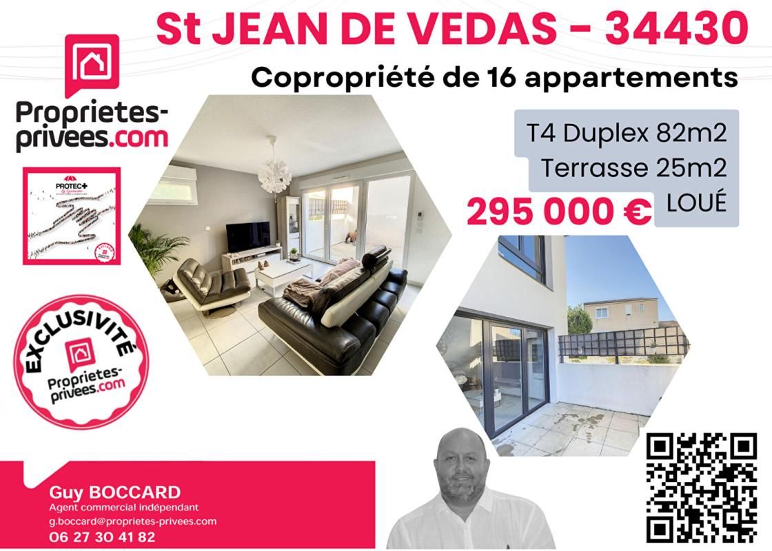 Appartement Saint Jean De Vedas 4 pièce(s) 82.75 m2 loué