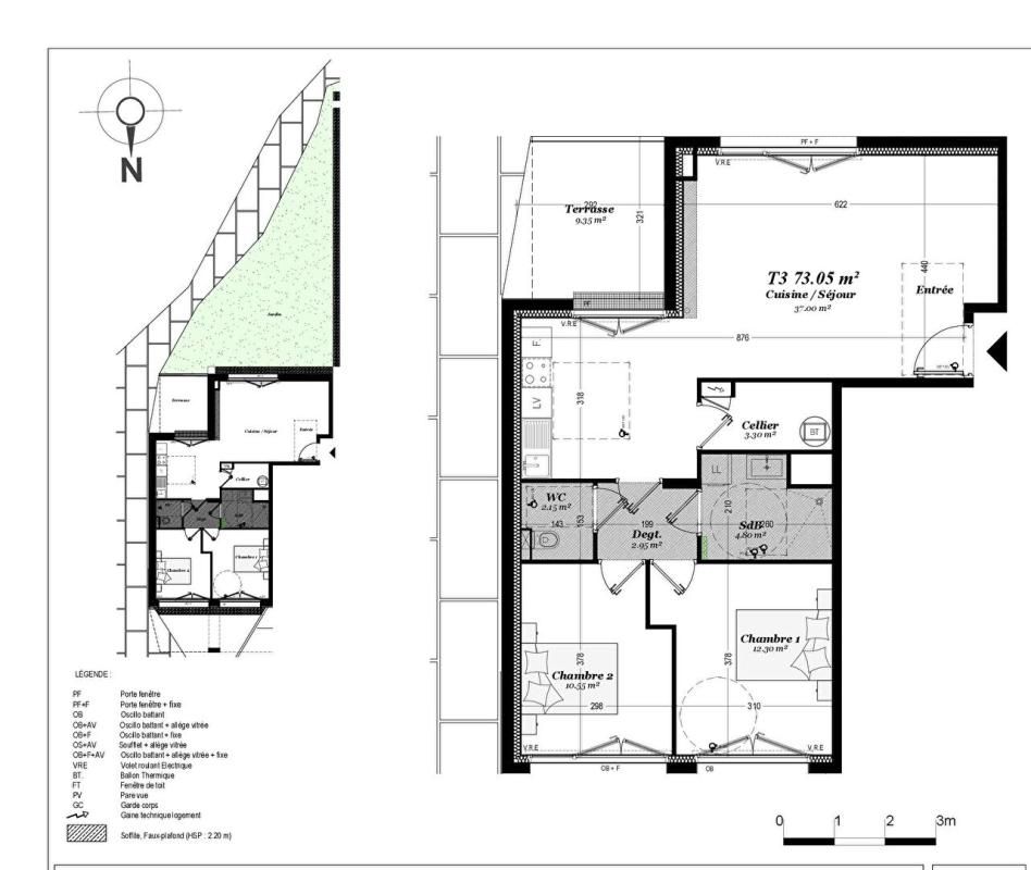 PERROS-GUIREC Vente Appartement T3 de 73 m² en rez-de-jardin exposé Sud, Perros-Guirec (22700) 2