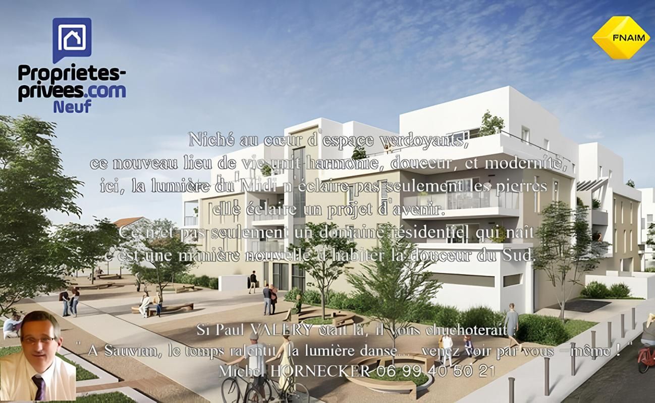 SAUVIAN Dernier étage. T3 lumineux 72,30 m² avec terrasse spacieuse et parking sécurisé 1