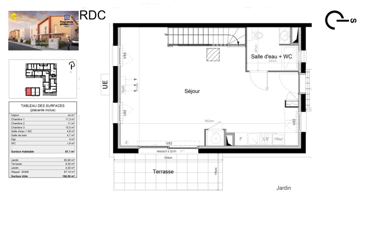 SAUVIAN Maison de 87 m² avec jardin 100 m² exposé Ouest, à 10 min à pied du centre-ville 3