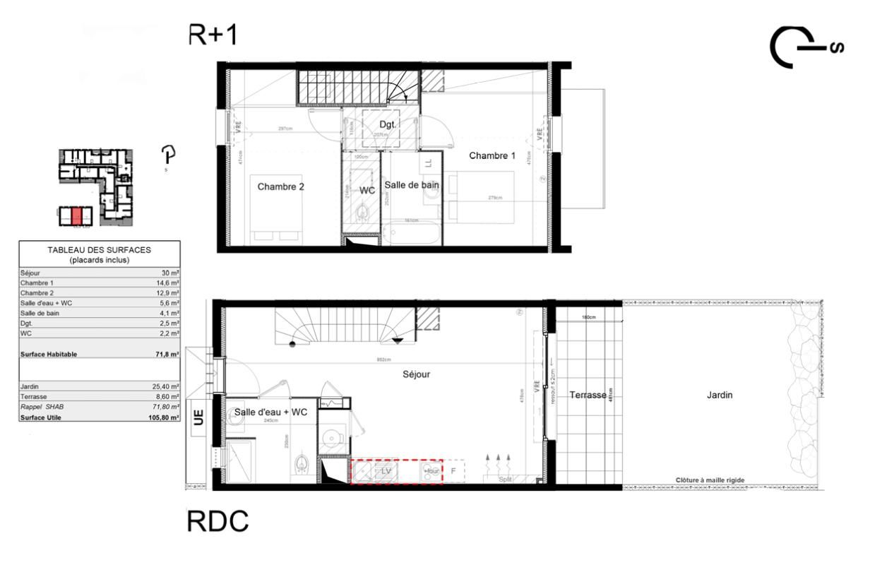 SAUVIAN Maison 72 m², Jardin plein Sud, 2 chambres, Stationnement privatif 3